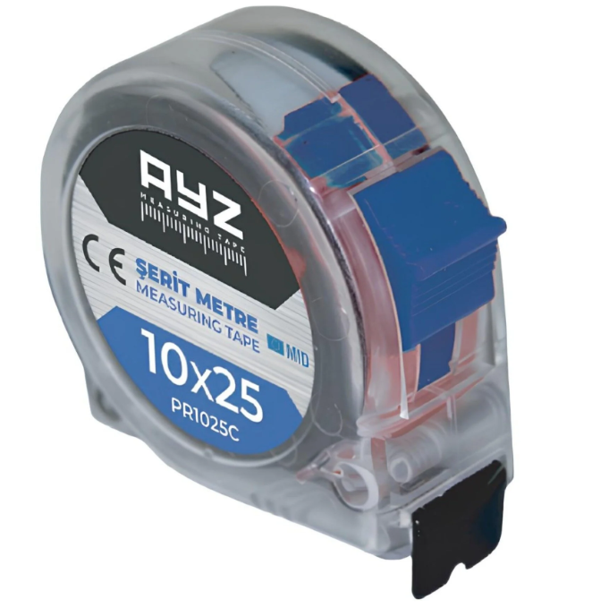 AYZ ŞERİT METRE ŞEFFAF 10*25